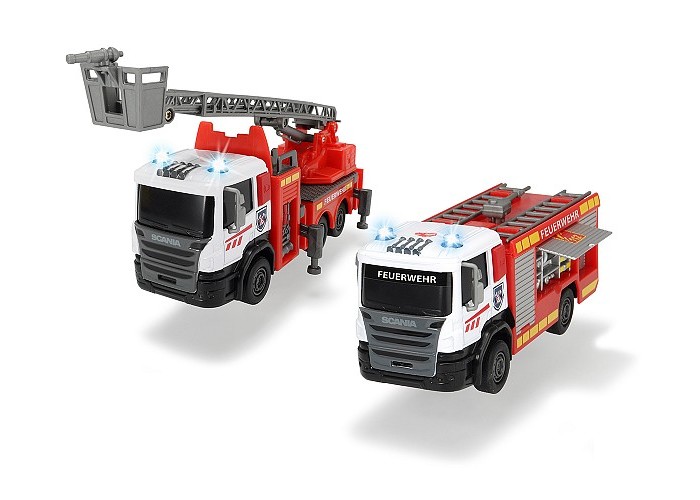 фото Dickie пожарная машинка scania кабина die-cast 17 см