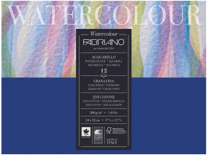 Fabriano Watercolour Studio Альбом для акварели А4 240х320 мм 12 листов