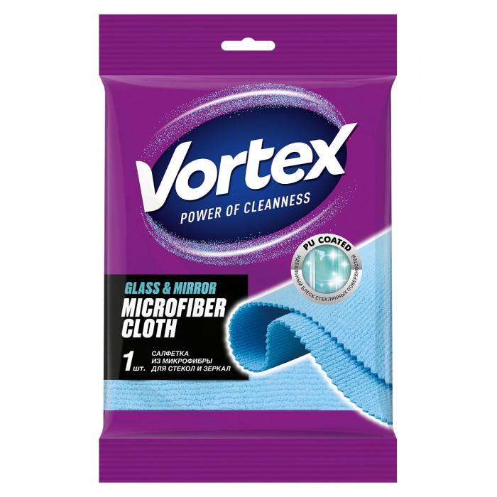 

Vortex Салфетка из микрофибры для стекол и зеркал, Салфетка из микрофибры для стекол и зеркал
