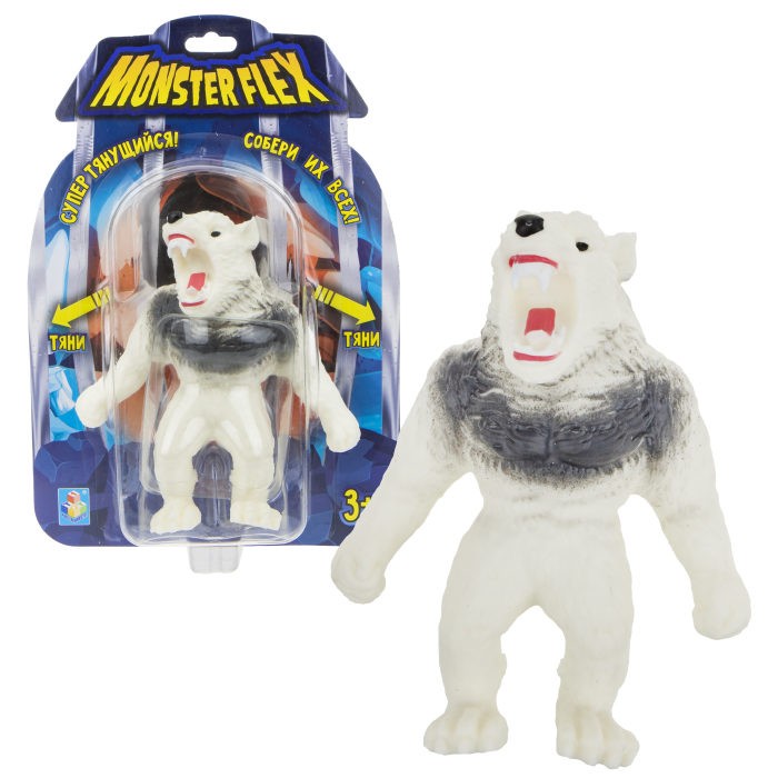 

1 Toy Monster Flex Арктический Оборотень тянущаяся фигурка 15 см, Monster Flex Арктический Оборотень тянущаяся фигурка 15 см