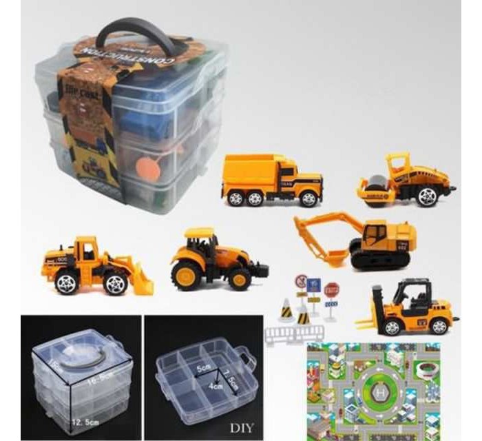 

Junfa Машинки металлические 1:64 с аксессуарами JH933-K1, Машинки металлические 1:64 с аксессуарами JH933-K1