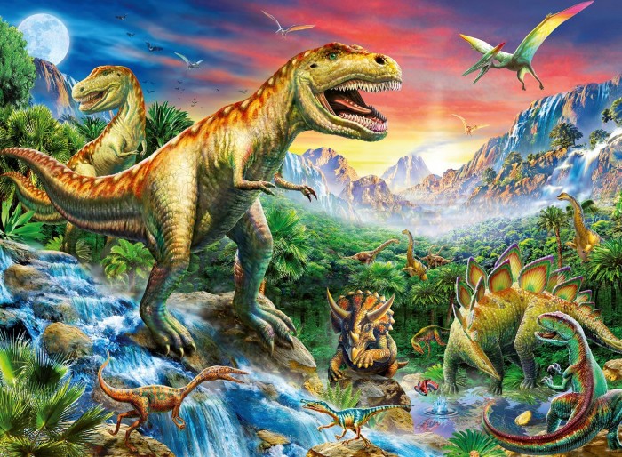 Купить Пазлы, Ravensburger Пазл У динозавров (100 элементов)
