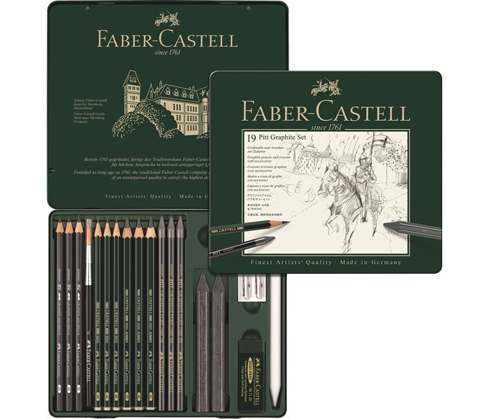 фото Faber-castell набор карандашей ч/г pitt graphite (19 предметов)