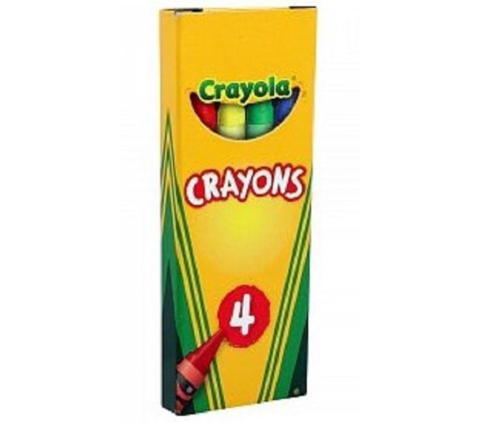 Карандаши, восковые мелки, пастель Crayola Восковые мелки цветные 4 шт. play doh мелки восковые пальчиковые 4 шт