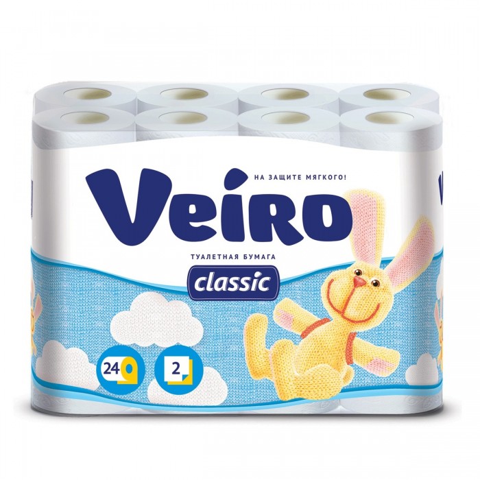 

Veiro Бумага туалетная 2-х слойная Classic 24 шт., Бумага туалетная 2-х слойная Classic 24 шт.