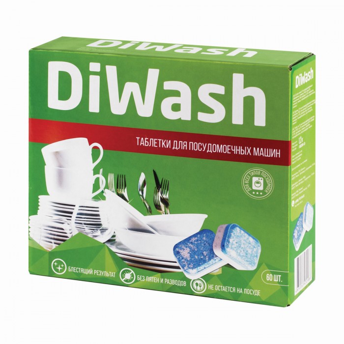 Diwash Таблетки для посудомоечных машин 60 шт.