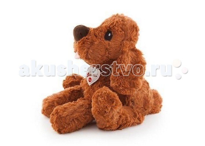 фото Мягкая игрушка trudi коричневая собака 38 см