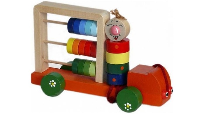 Купить Деревянные игрушки, Деревянная игрушка Крона Счеты Автомобиль Палитра