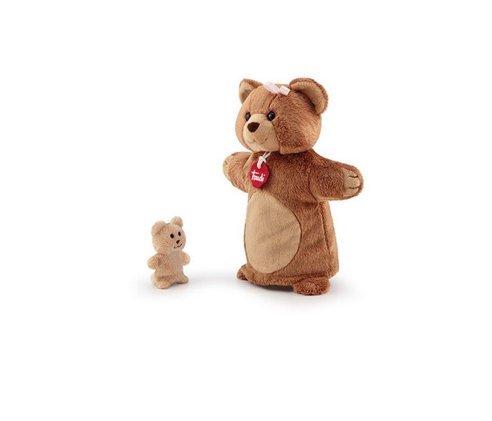 Trudi Мягкая игрушка на руку Медведь с медвежонком 15х26х11 см