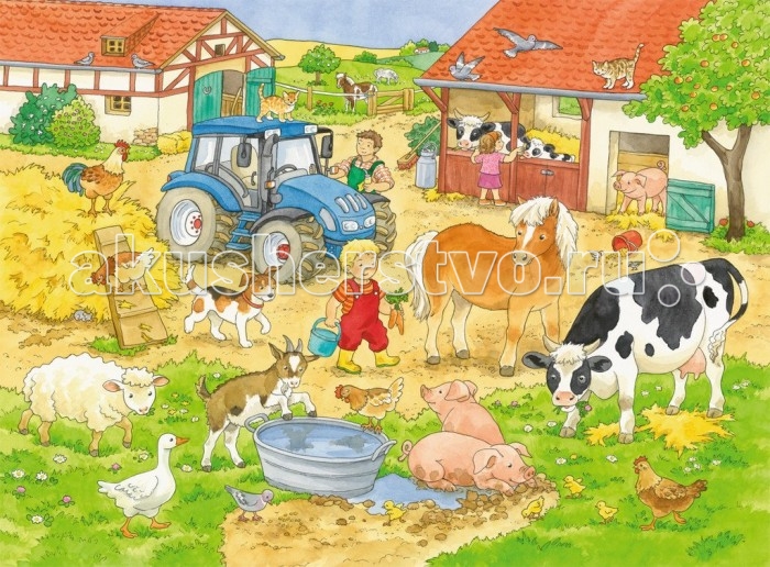 

Ravensburger Пазл В деревне 16 элементов, Пазл В деревне 16 элементов