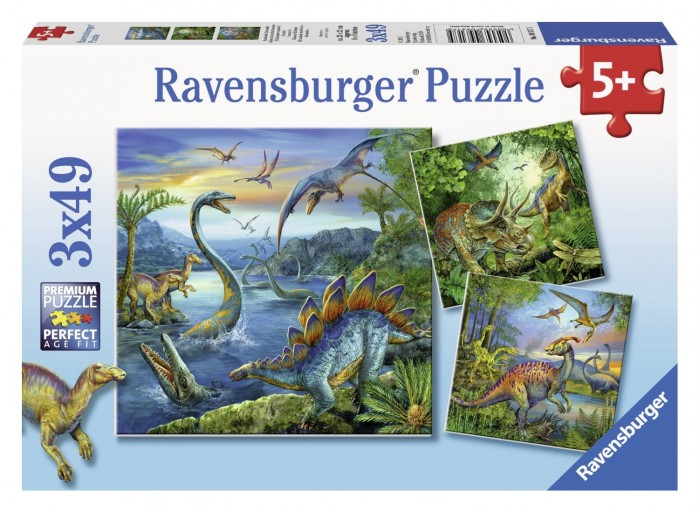 Ravensburger Пазл Динозавры 3х49 элементов