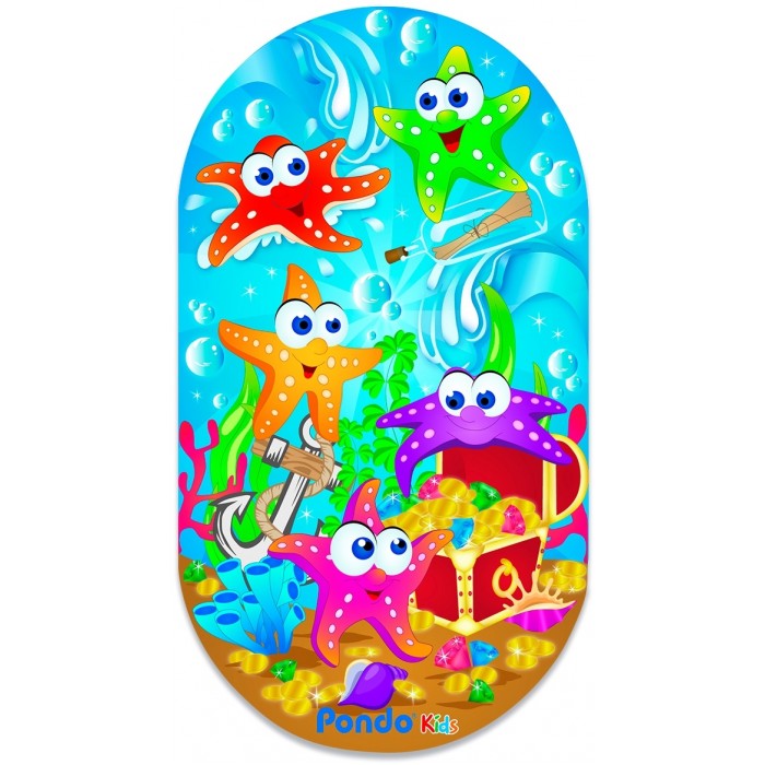 

Коврик Pondo Kids для ванны Морские Звёздочки 69х39 см, Kids для ванны Морские Звёздочки 69х39 см