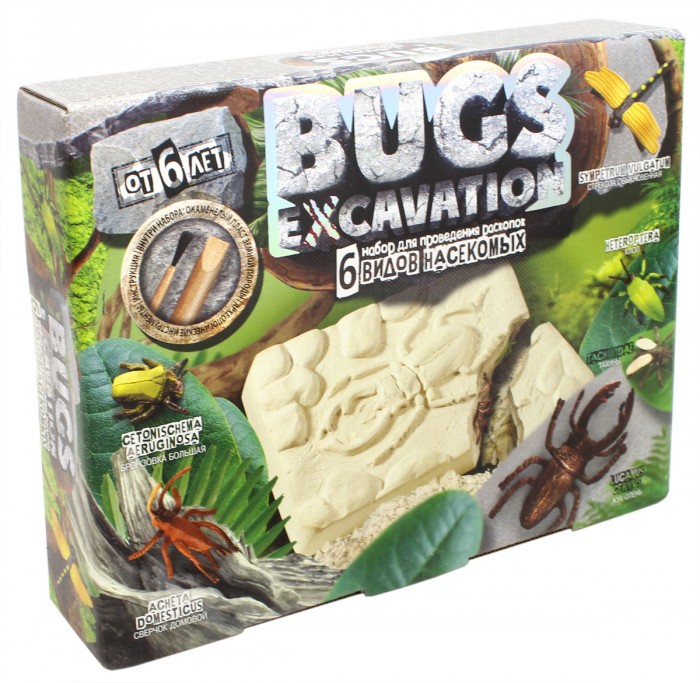 

Danko Toys Набор для проведения раскопок Bugs Excavation Насекомые (жуки и стрекоза), Набор для проведения раскопок Bugs Excavation Насекомые (жуки и стрекоза)