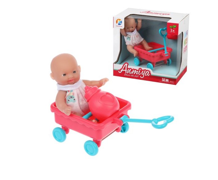 

Наша Игрушка Пупс в коляске 12 см (3 предмета), Пупс в коляске 12 см (3 предмета)