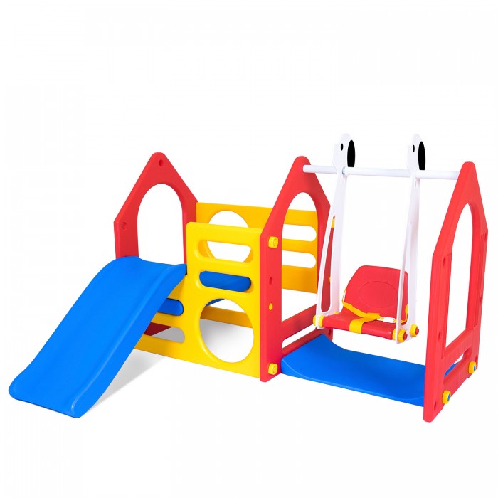 Игровые комплексы Haenim Toy Игровой комплекс Дом с горкой и качелями, Игровые комплексы - артикул:9063 Игровые комплексы Haenim Toy Игровой комплекс Дом с горкой и качелями, Игровые комплексы - артикул:9063