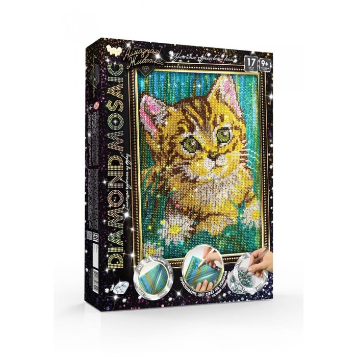Danko Toys Набор креативного творчества Diamond Mosaic малый Котёнок