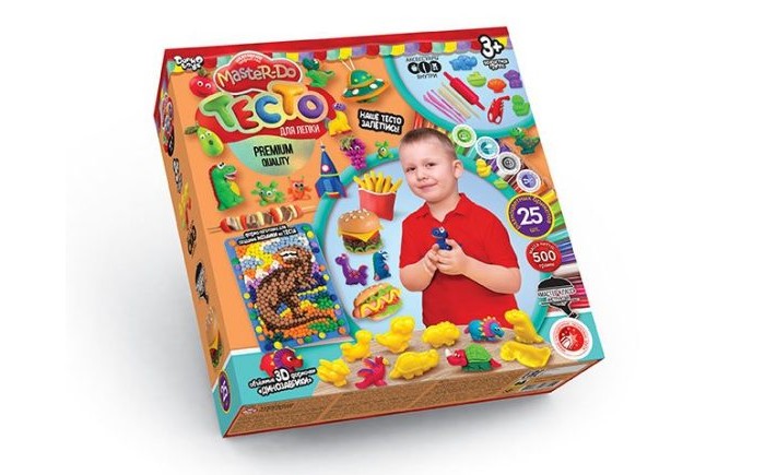 фото Danko toys тесто для лепки master do динозаврики 25 цветов