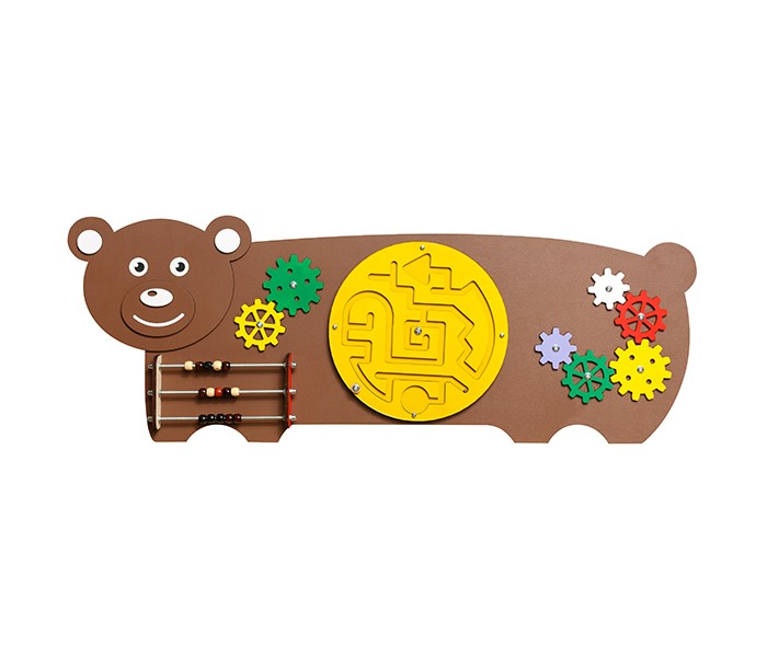 фото Деревянная игрушка нумикон игры монтессори бизиборд медведь