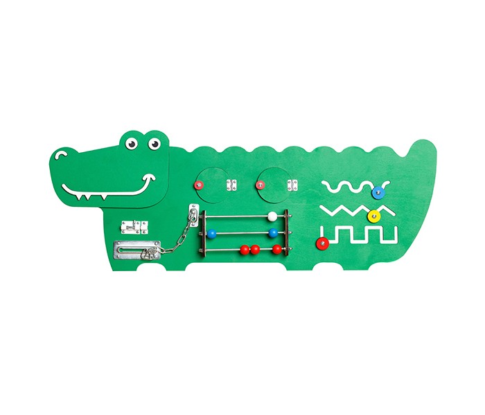 фото Деревянная игрушка нумикон игры монтессори бизиборд крокодил