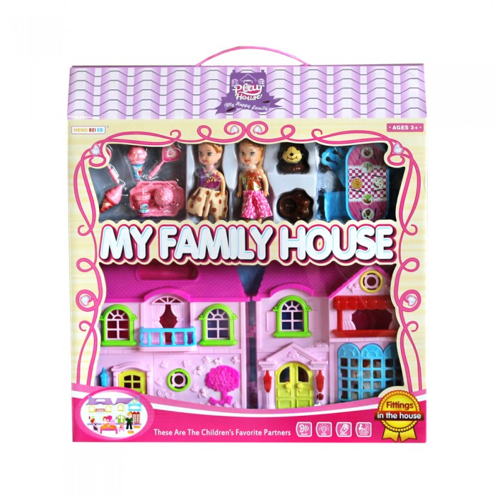 Джамбо Дом для кукол с куклой и мебелью в комплекте JB203270