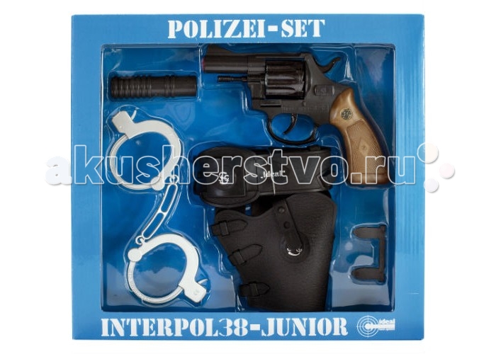 Schrodel Набор Полиция с игрушечным пистолетом Interpol38 Junior 12-ShotНабор Полиция с игрушечным пистолетом Interpol38 Junior 12-Shot Schrodel Набор Полиция с игрушечным пистолетом Interpol38 Junior 12-ShotНабор Полиция с игрушечным пистолетом Interpol38 Junior 12-ShotНабор Schrodel Полиция с игрушечным пистолетом Interpol38 Junior 12-Shot — отличный выбор для маленьких любителей приключений, вестернов и борьбы со злом Ваш ребенок защищает слабых и любит фильмы про полицейских? Тогда Набор «Полиция с пистолетом Interpol38 Junior 12-Shot» - один из лучших подарков для маленького полицейского. В набор входят игрушечный револьвер, кобура, глушитель и наручники. Пистоны приобретаются отдельно. Помогите вашему ребенку понять, что такое добро и зло, справедливость, честность и помощь другим. Ёмкость магазина: 8 пистонов Schrodel — один из лучших немецких производителей игрушечного детского оружия отличного качества. Все игрушки компании выполнены из нетоксичных и качественных материалов, безопасных для здоровья ребенка. Обязательно ознакомьтесь с инструкцией и соблюдайте меры безопасности.<br>