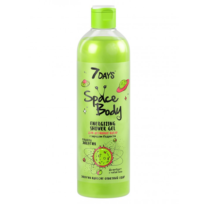 фото 7days гель для душа space body energizing shower gel с зарядом бодрости 400 мл