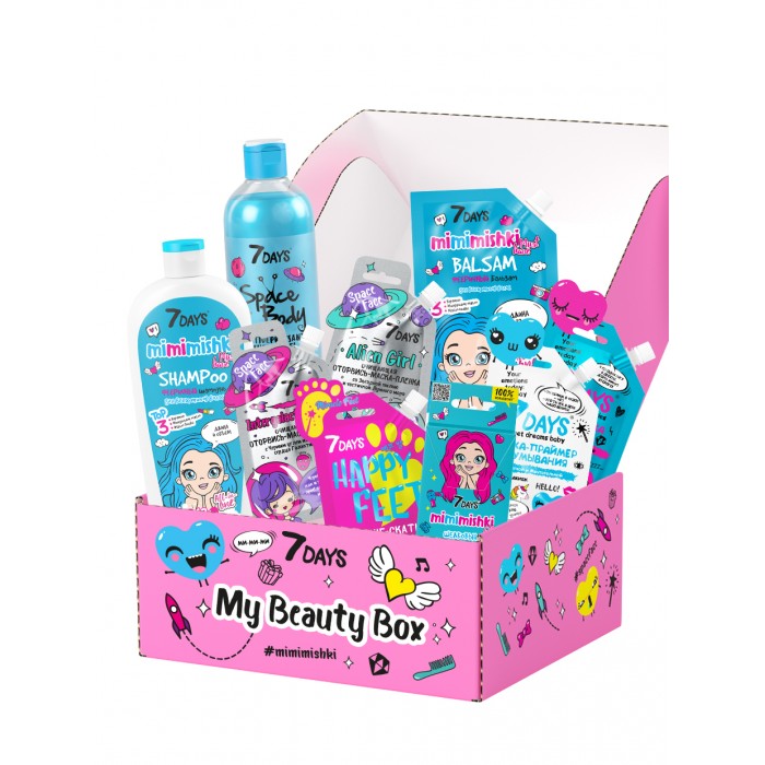 

7Days Подарочный набор средств по уходу за кожей лица, тела и волосами my beauty box №205, Подарочный набор средств по уходу за кожей лица, тела и волосами my beauty box №205