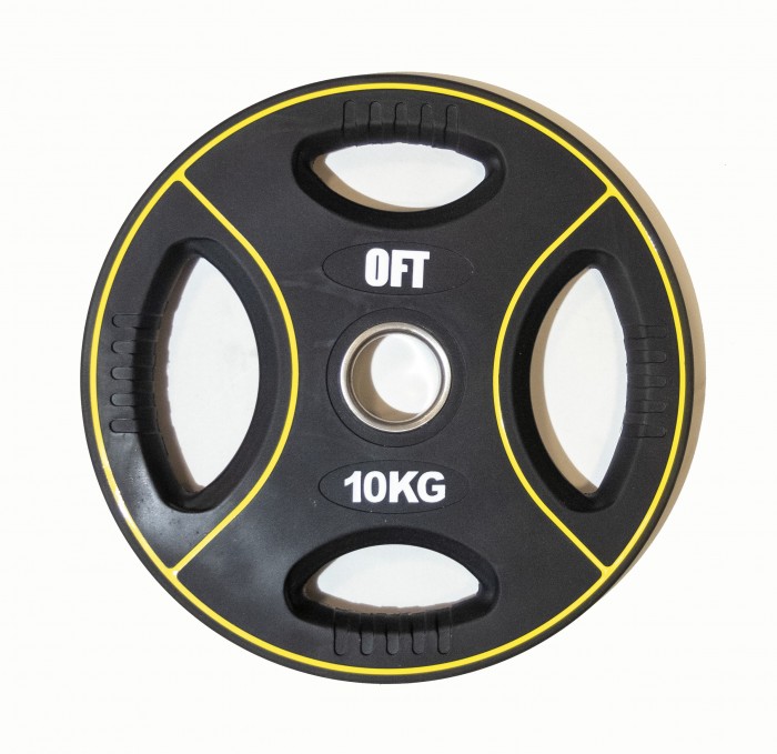 

Original FitTools Диск для штанги олимпийский полиуретановый 10 кг, Диск для штанги олимпийский полиуретановый 10 кг