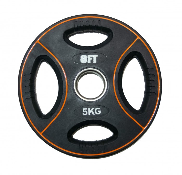 

Original FitTools Диск для штанги олимпийский полиуретановый 5 кг, Диск для штанги олимпийский полиуретановый 5 кг