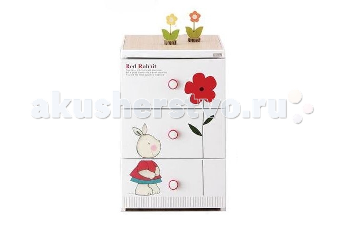 Комод Liko Baby Red Rabbit бельевой (3 ящика)Red Rabbit бельевой (3 ящика) Комод Liko Baby Red Rabbit бельевой (3 ящика)Red Rabbit бельевой (3 ящика)Комод Liko Baby Red Rabbit бельевой (3 ящика) Особенности: Комод изготовлен из высокопрочного пластика Материал мебели устойчив к влаге, что повышает её практичность при использовании в ванных и кухонных комнат Роликовая система скольжения обеспечивает плавное и ровное выдвигание/задвигание шкафов комода Оформлен весёлыми рисунками и симпатичными ручками Пластиковый шкаф имеет ровную гладкую поверхность: легко моется и чистится при помощи влажной губки Легкий вес комода не создаёт сложностей при его транспортировке Ящики комода вместительны и идеально подходят для хранения детских игрушек и одежды, постельного белья и одеял Высокая вероятность сочетания аппликаций и цвета комода с колоритом штор и обоев, кафеля и ковровых дорожек<br>