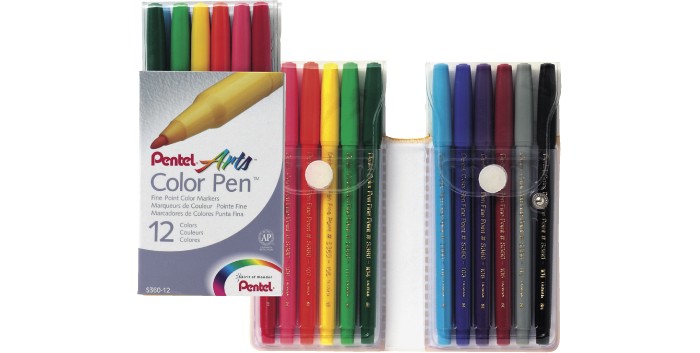 Pentel Color Pen 12 цветов