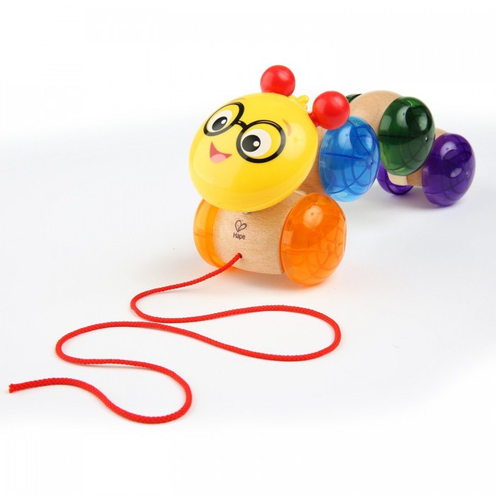 Каталки-игрушки Hape Волшебная гусеница chicco toys 10036ar игрушка для стульчика для кормления гусеница