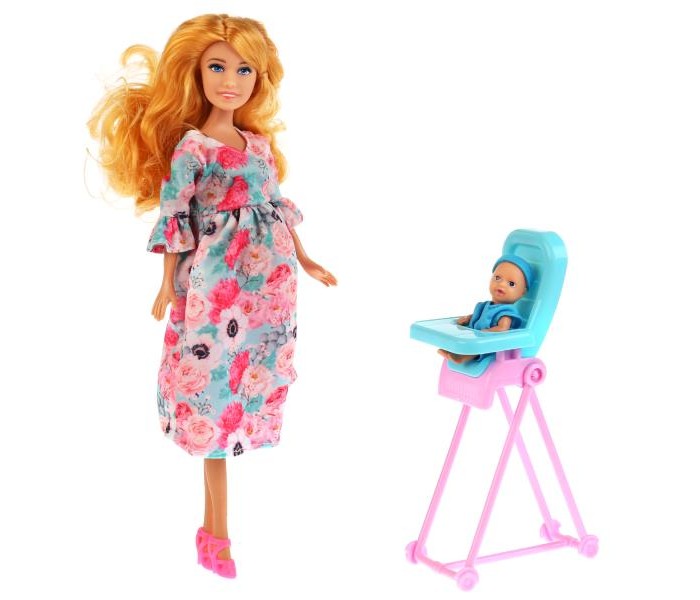 Карапуз Кукла София беременная со стульчиком 29 см