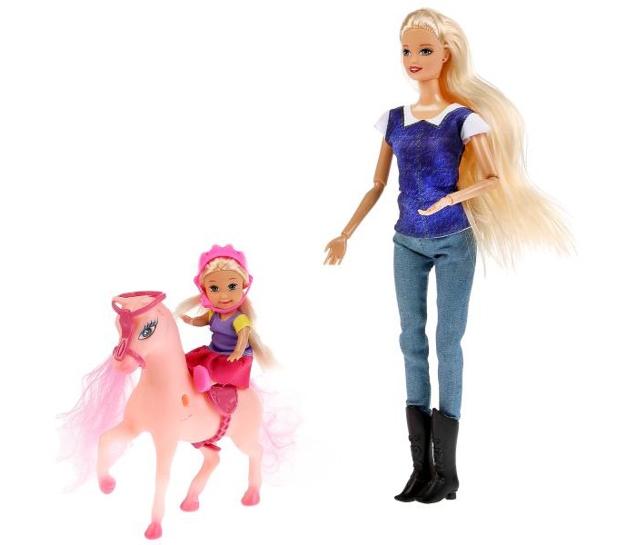 Купить Куклы и одежда для кукол, Карапуз Кукла София с дочерью на лошадке 29 см B161-S-BO