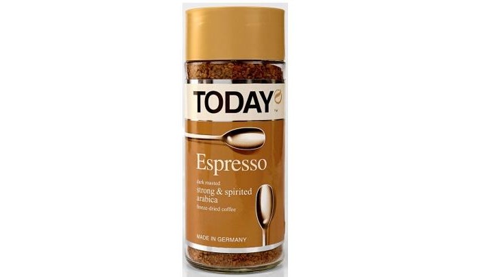

Today Кофе растворимый сублимированный Espresso 95 г, Кофе растворимый сублимированный Espresso 95 г