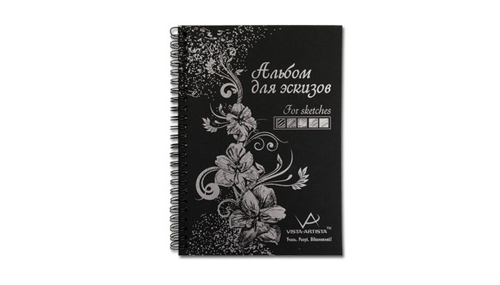 

Vista-Artista Альбом для эскизов черная бумага А5 32 листа, Альбом для эскизов черная бумага А5 32 листа