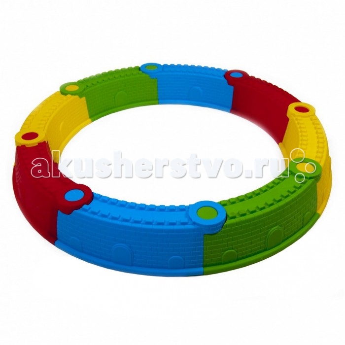R-Toys Песочница Стена Замка Kinderway 112х112 смПесочница Стена Замка Kinderway 112х112 см R-Toys Песочница Стена Замка Kinderway 112х112 смПесочница Стена Замка Kinderway 112х112 смПесочница R-Toys Стена Замка Kinderway 112х112 см из 8 элементов - очень яркая и необыкновенная песочница в виде стены замка. Особенности: Это очень увлекательно - детали вставляются одна в другую. Монтаж очень легкий и простой. Песочница поставляется в коробке, поэтому ее можно быстро разобрать и сложить в коробку для хранения. Пластиковую песочницу можно применять не только на улице, но и в помещении, а в качестве наполнителя использовать не песок, а пластиковые шары. Получится настоящий сухой бассейн. Этот вариант подойдет как дома,так и для игровых комнат в детских садах и для организации детских уголков в торговых предприятиях. Песочница является неотъемлемой частью детского досуга. Играя в песке со своими сверстниками, дети на ранних стадиях своего развития совершенствуют различные личностные качества: дружелюбие, внимание, заботу, коммуникабельность, увлеченность, изобретательность. Разработана в соответствии с высочайшими стандартами безопасности. Рекомендуется для детей от 1-2 лет. Размеры: диаметр 112 см, высота 15 см. 8 ярких разноцветных элементов, которые Вы можете собрать вместе с Вашим малышом.<br>