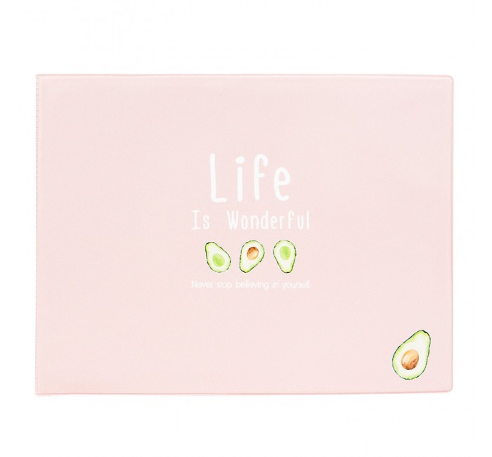 Канцелярия Kawaii Factory Обложка на зачетную книжку Life is - pink and avocado