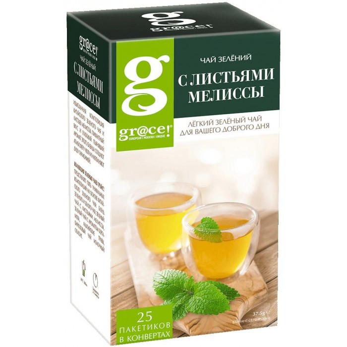 Чай Grace Чай Зелёный с листьями мелиссы 25 пак.