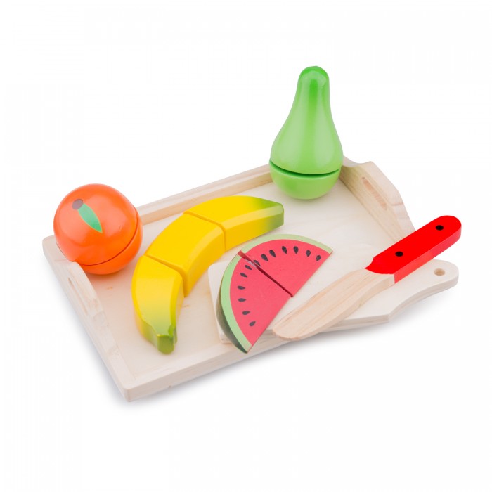 фото Деревянная игрушка new cassic toys игровой набор продуктов поднос с фруктами
