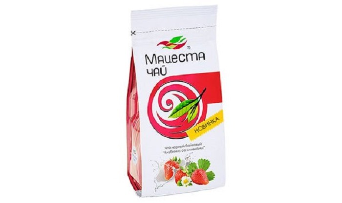 Чай Мацеста Чай черный байховый Клубника со сливками 75 г