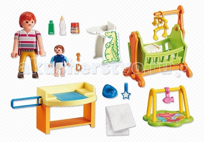 Конструкторы Playmobil Детская комната с люлькой конструкторы playmobil кукольный дом романтическая ванная комната