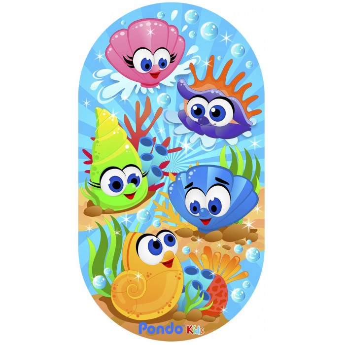 Коврик Pondo Kids для ванной Морские Ракушки 69х39 см