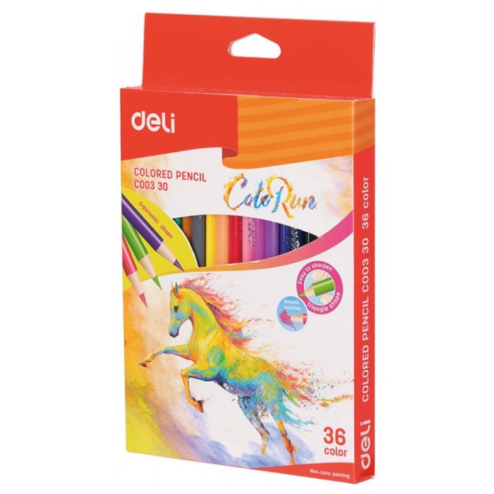 

Deli Карандаши цветные ColoRun 36 цветов, Карандаши цветные ColoRun 36 цветов