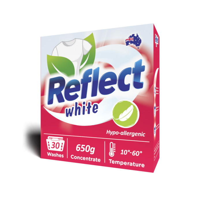Reflect White Концентрированный стиральный порошок для белых и светлых тканей 650 г