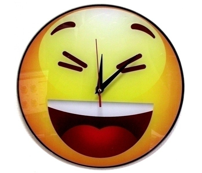 Часы Эврика подарки стеклянные Смайл №4 часы эврика будильник гигант copper 92268