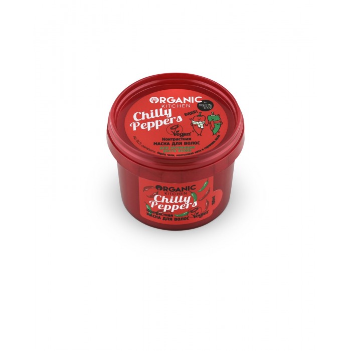 Косметика для мамы Organic shop Kitchen Маска для волос контрастная Chilly peppers 100 мл organic oil маска для всех