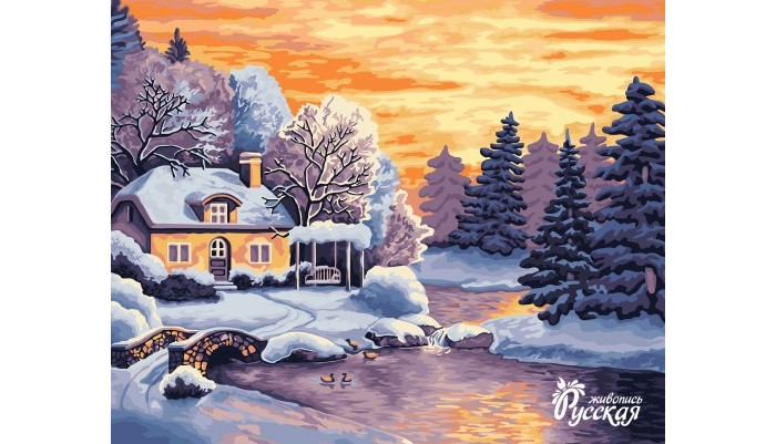 

Русская живопись Рисование по номерам Зимний пейзаж 40х50 см, Рисование по номерам Зимний пейзаж 40х50 см