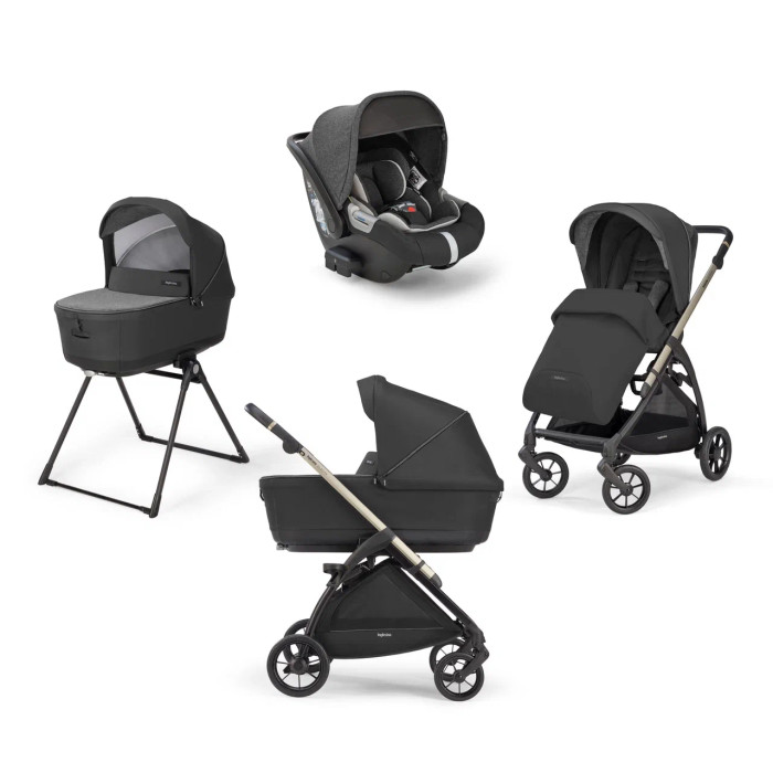 фото Коляска inglesina electa system quattro 4 в 1 на шасси electa iridium black