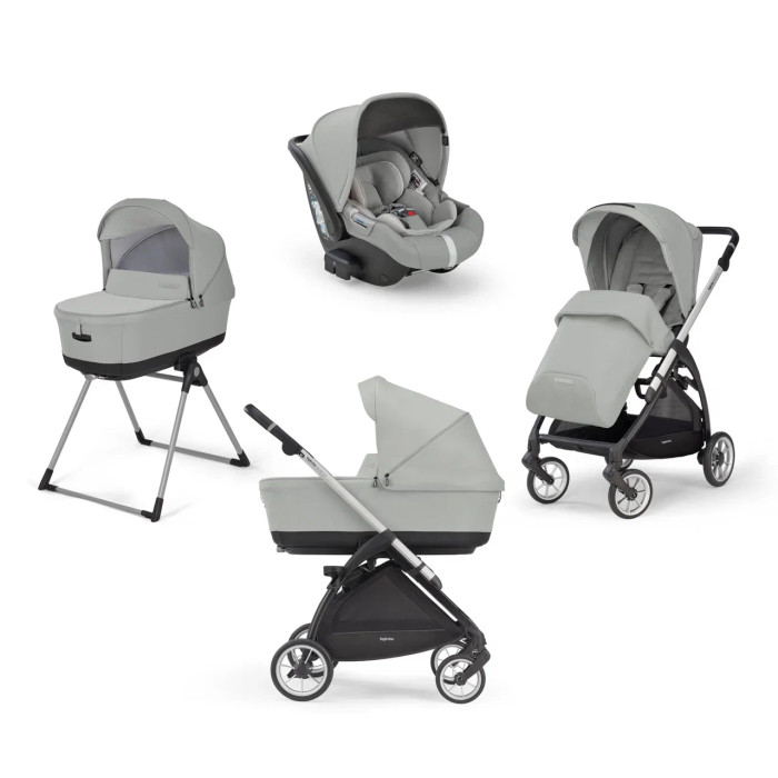 фото Коляска inglesina electa system quattro 4 в 1 на шасси electa silver black